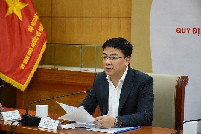 Thứ trưởng Phạm Quang Hiệu - Chủ nhiệm Ủy ban Nhà nước về NVNONN chủ trì sự kiện. (Nguồn: BTC)