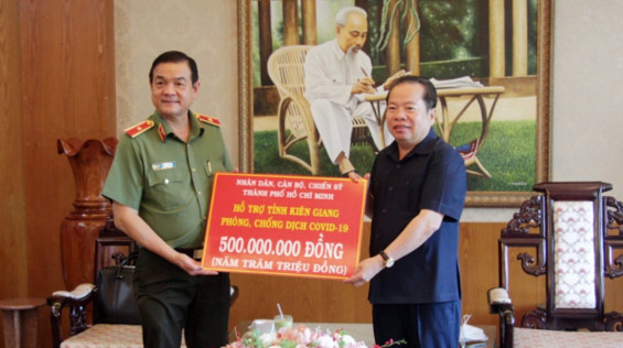 TP Hồ Chí Minh cảm ơn tỉnh Kiên Giang hỗ trợ phòng, chống dịch Covid-19