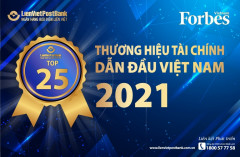 LienVietPostBank đạt Top 25 Thương hiệu tài chính dẫn đầu Việt Nam 2021