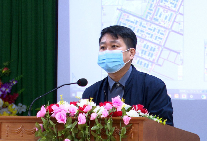 Ông Nguyễn Trung Tình - Phó Chủ tịch UBND huyện Thanh Ba phát biểu tại buổi công bố quy hoạch