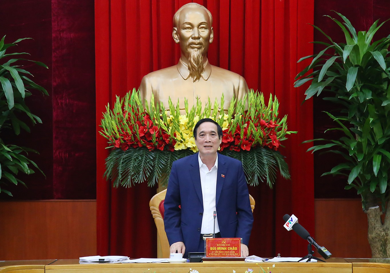 Bí thư Tỉnh ủy Phú Thọ Bùi Minh Châu phát biểu chỉ đạo hội nghị