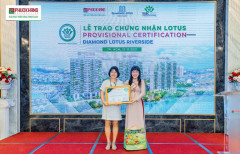 DIAMOND LOTUS RIVERSIDE  được Hội đồng công trình xanh Việt Nam trao chứng nhận LOTUS PROVISIONAL CERTIFICATION