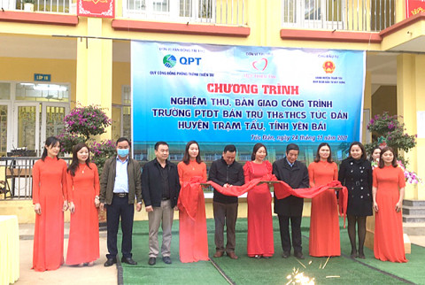 Yên Bái: Khánh thành và đưa vào sử dụng công trình Trường PTDT Bán trú TH&THCS Túc Đán, huyện Trạm Tấu