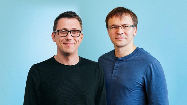 Max Lytvyn và Alex Shevchenko - 2 đồng sáng lập Grammarly. Ảnh: Grammarly