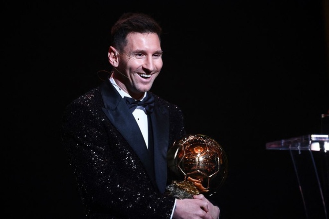 Messi giành danh hiệu Quả bóng Vàng 2021. Nguồn: Internet