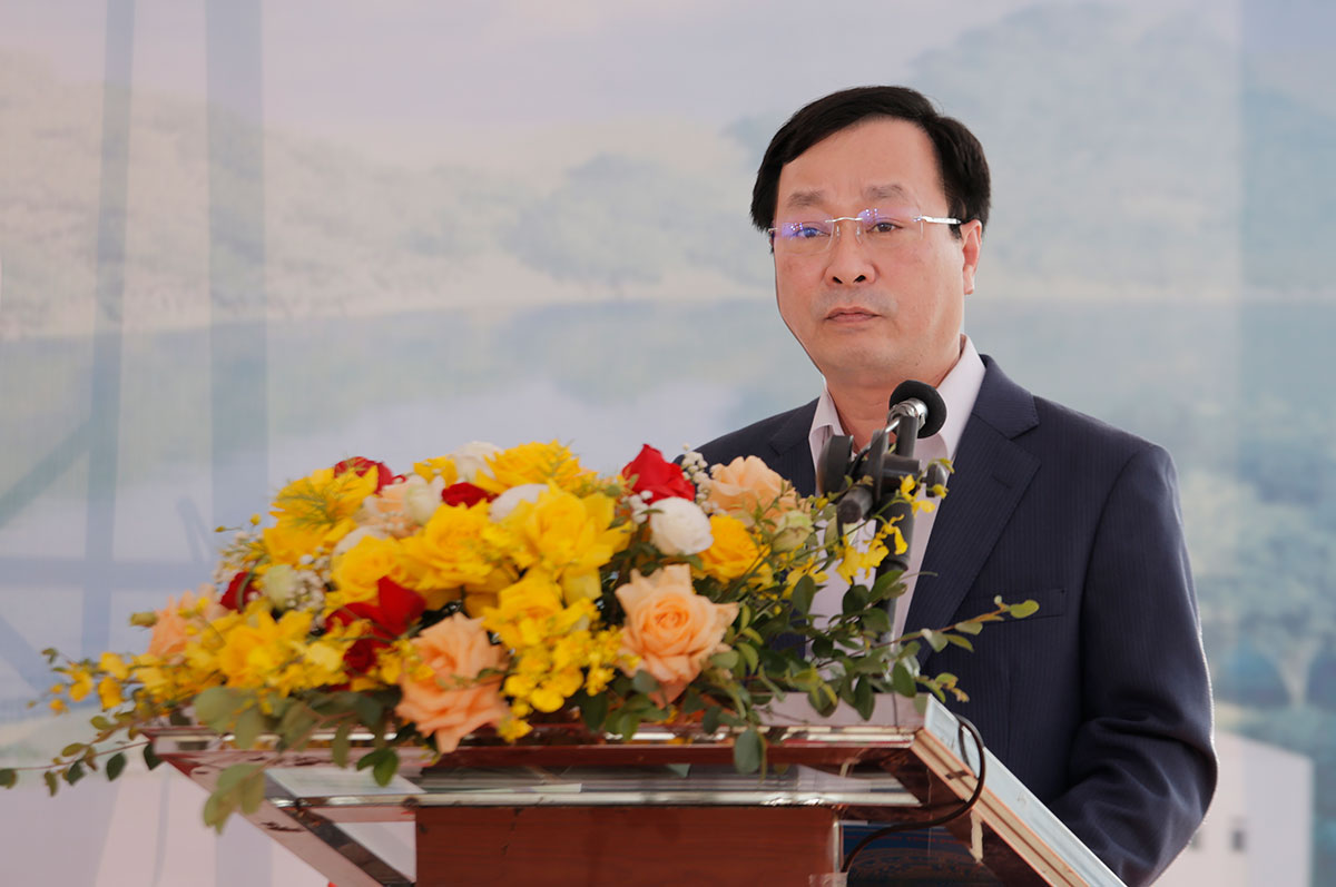 Chủ tịch UBND tỉnh Phú Thọ- Bùi Văn Quang phát biểu tại buổi lễ