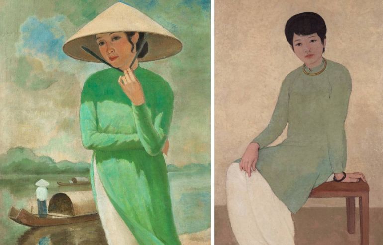 Bức "Người phụ nữ đội nón lá bên sông" của Mai Trung Thứ bán đấu giá được 1,5 triệu USD