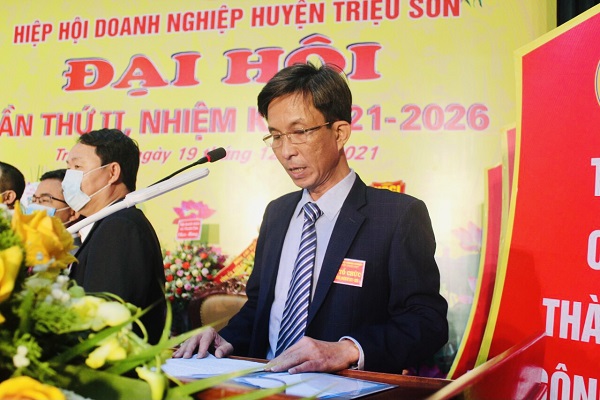 Ông Lê Minh Hải - Giám đốc Công ty Cổ phần khai thác khoáng sản Tân Thành Hưng được bầu làm Chủ tịch Hiệp hội Doanh nghiệp huyện Triệu Sơn khóa II, nhiệm kỳ 2021 - 2026.