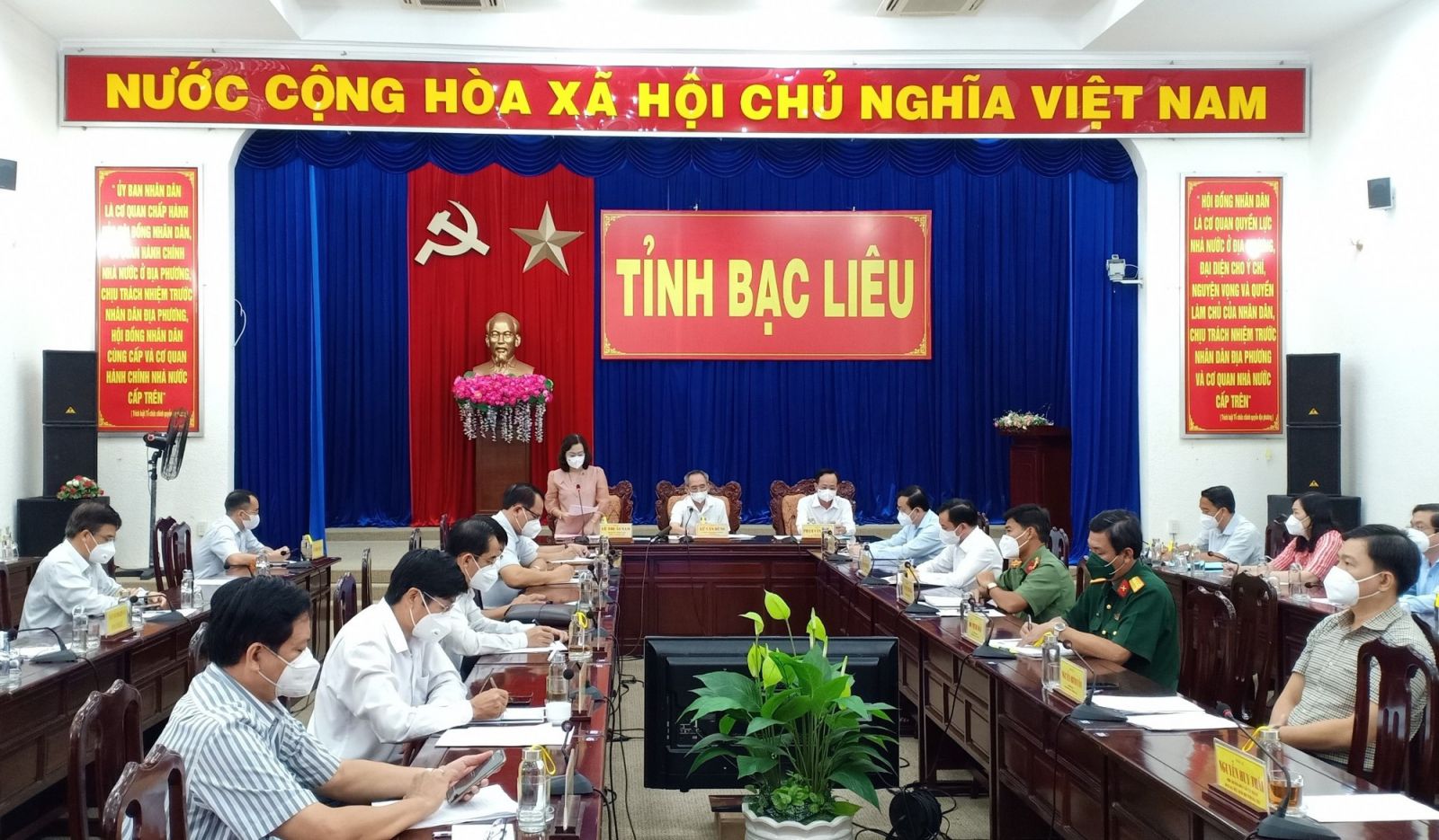 Ban Chỉ đạo phòng, chống dịch Covid-19 tỉnh Bạc Liêu họp ngày 7/1.