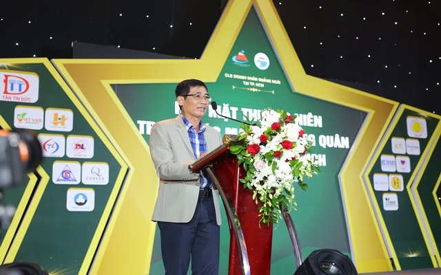 Ông Trần Hòa, Phó Chủ tịch Ủy ban MTTQ Việt Nam tỉnh Quảng Ngãi phát biểu