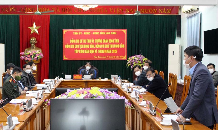 Phó Bí thư Tỉnh ủy, Chủ tịch UBND tỉnh Bùi Văn Khánh chủ trì phiên tiếp công dân định kỳ tháng 1/2022.