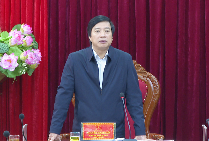 Bí thư Thành ủy Việt Trì- Nguyễn Mạnh Sơn phát biểu chỉ đạo tại hội nghị