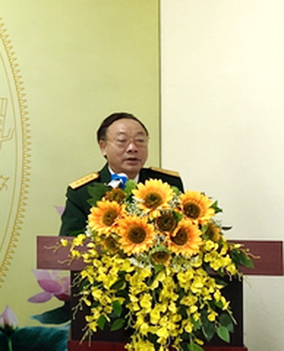 Đồng chí Đoàn Đình Lục – Chủ tịch Hội CCB quận Thanh Xuân phát biểu chỉ đạo tại Đại hội