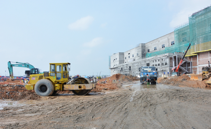 Công trường xây dựng nhà máy điện tử BYD Việt Nam tại Phú Thọ