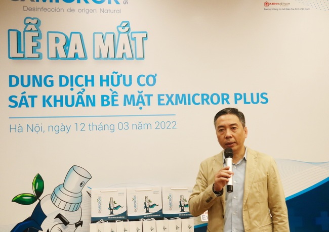 Ông Huỳnh Vỹ Long-  Chủ tịch HĐQT Công ty Cổ phần Hợp tác Quốc tế Inteco phát biểu ý kiến tại Lễ ra mắt sản phẩm mới.