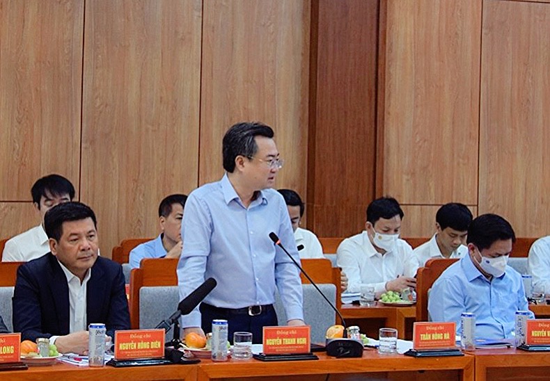 Bộ trưởng Bộ Xây dựng Nguyễn Thanh Nghị phát biểu.