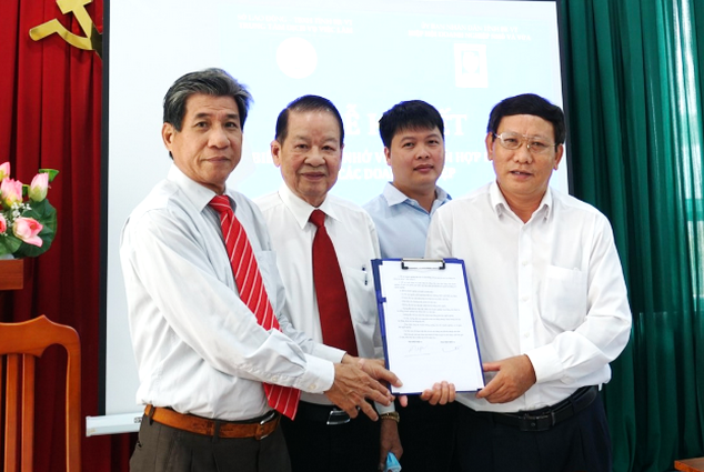 Leaders of the Association of Small and Medium Enterprises and the Transport Center at the signing ceremony of cooperation and support for businesses in the province of BR-VT (Source: BRVT-SME).