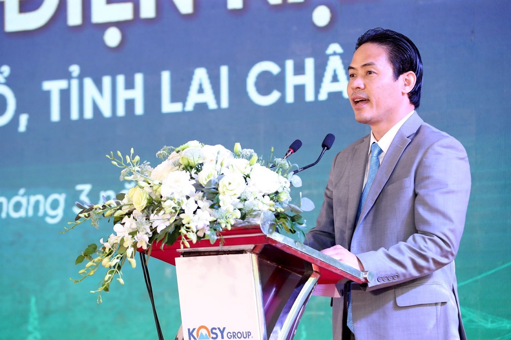Ông Nguyễn Việt Cường, Chủ tịch Tập đoàn Kosy phát biểu tại buổi lễ.
