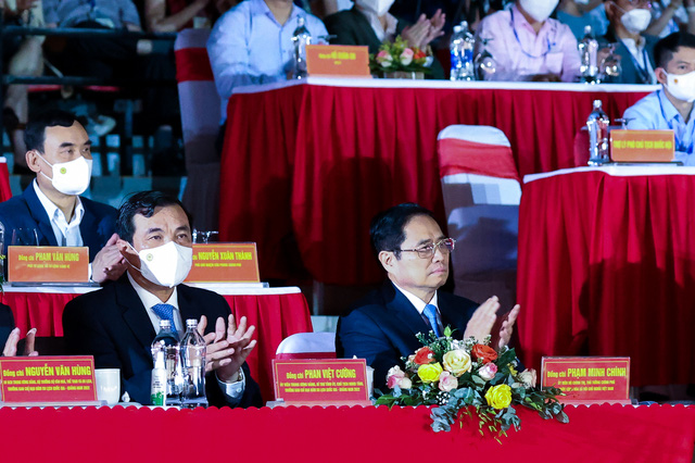 Thủ tướng dự lễ lễ khai mạc Năm Du lịch quốc gia 2022 với chủ đề “Quảng Nam - Điểm đến du lịch xanh” - Ảnh: VGP/Nhật Bắc