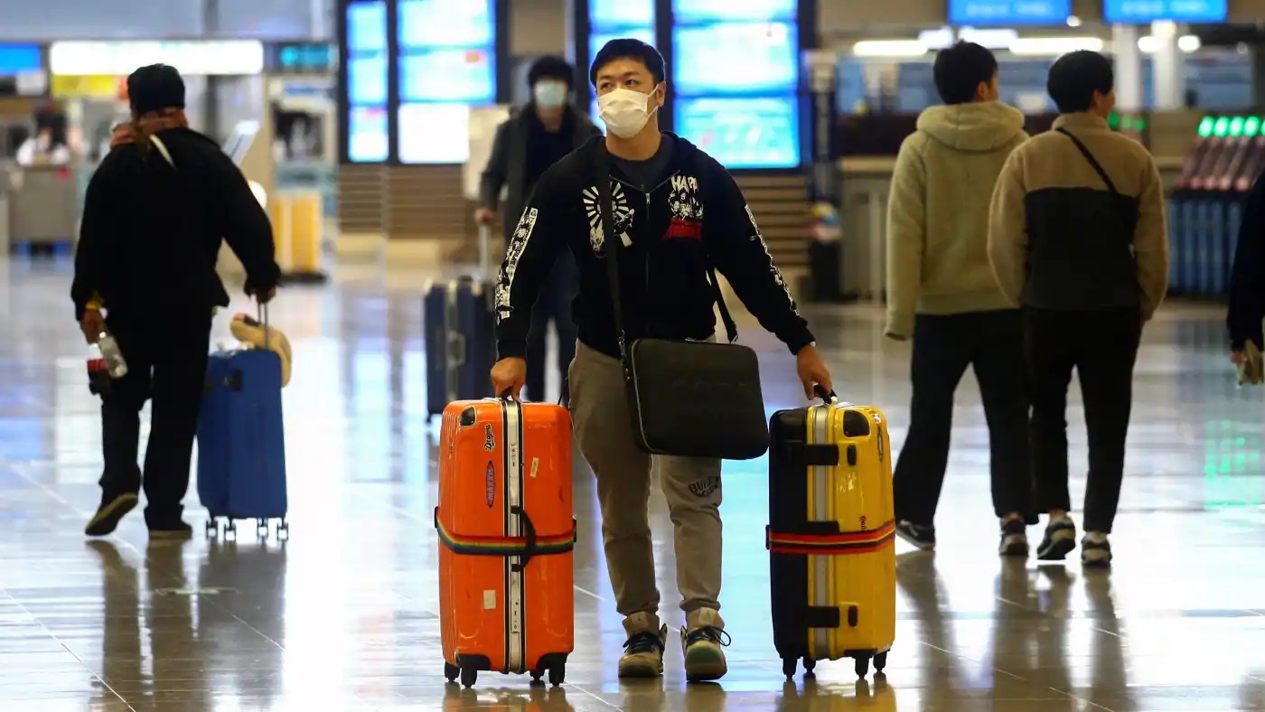 A tourist at Kansai International Airport in Osaka, Japan (Photo: Reuters).