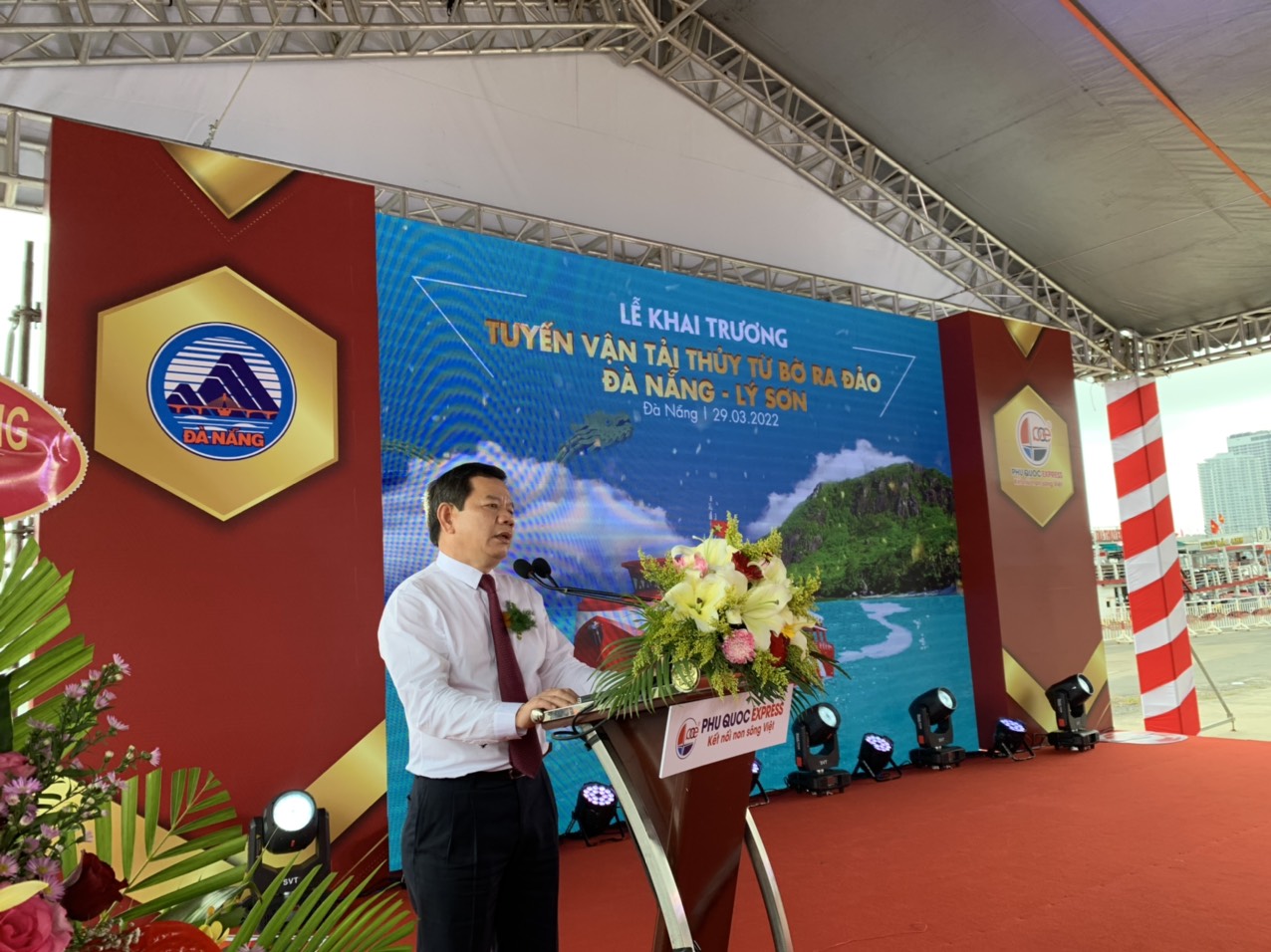 Phát biểu tại buổi lễ khai trương hôm đó, ông Đặng Văn Minh chủ tịch UBND tỉnh Quảng Ngãi cho biết việc đưa vào hoạt động tuyến vận tải thủy này có ý nghĩa đặc biệt quan trọng với chính quyền và nhân dân tỉnh Quảng Ngãi.