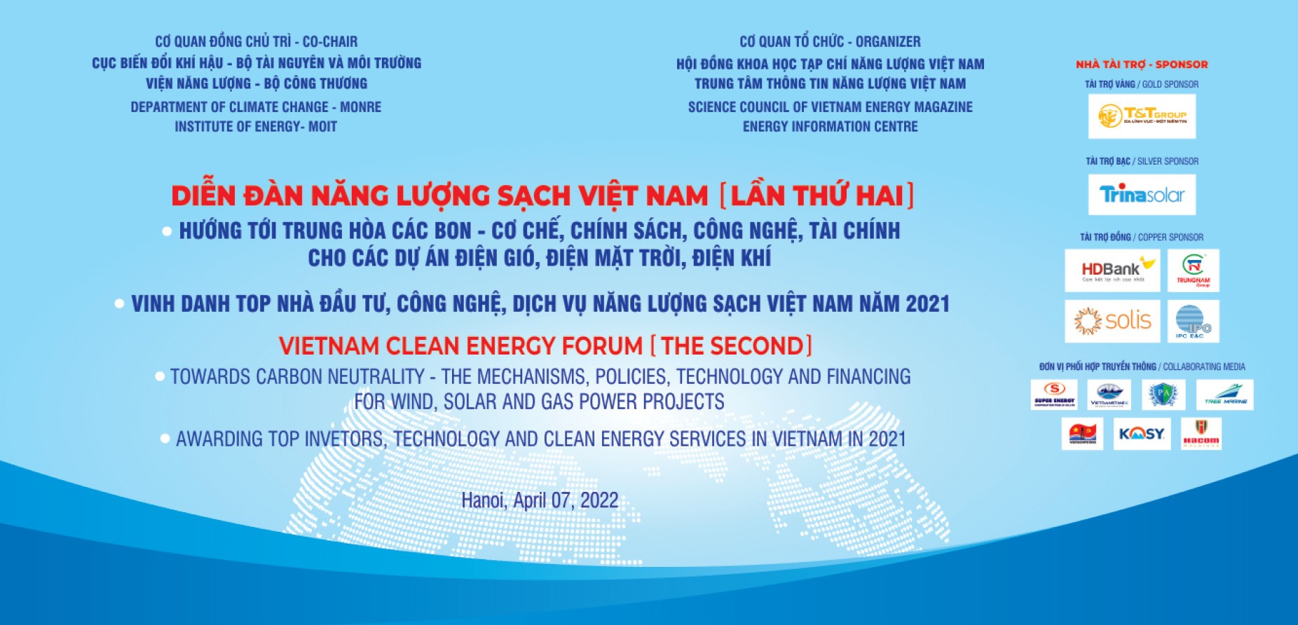 Vietnam Clean Energy Forum (second time) with the theme: 