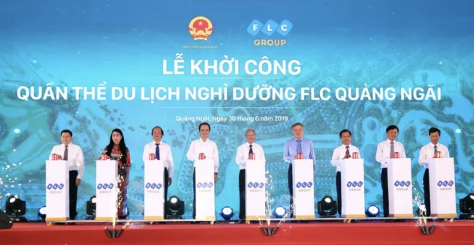 Trước đó vào tháng 6.2019 FLC đã tổ chức lễ khởi công quần thể du lịch nghỉ dưỡng  Quảng Ngãi với tổng diện tích gần 4000 ha