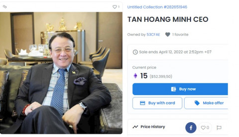 Why is president Tan Hoang Minh's NFT picture being sold at such a high price?