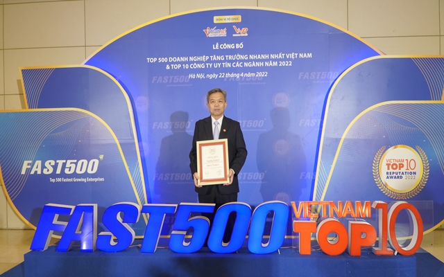Ông Nguyễn Văn Thanh Huy, Phó Tổng Giám đốc Tổng công ty Becamex IDC tại Lễ công bố Top 10 công ty bất động sản công nghiệp uy tín năm 2022