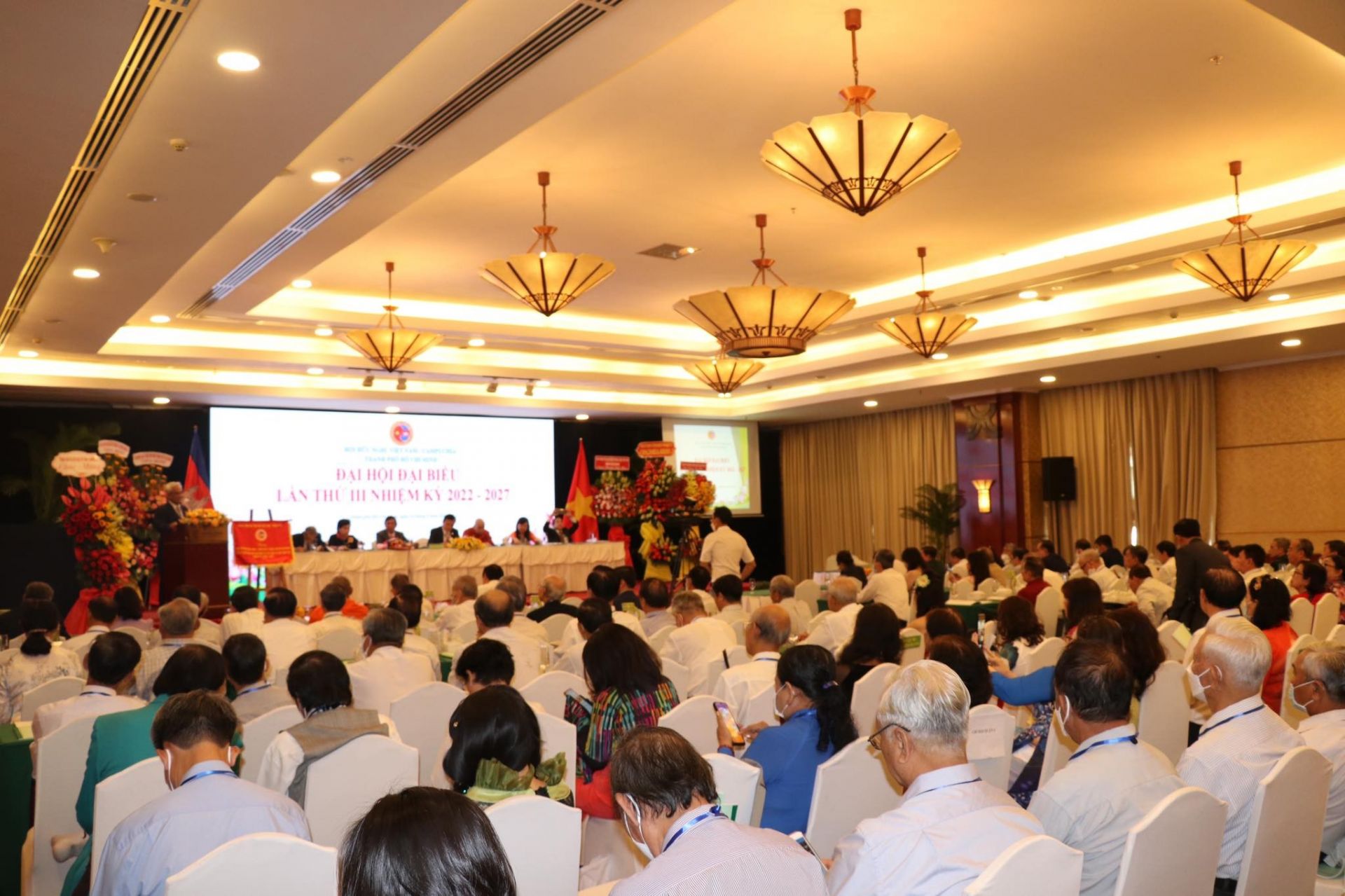 Delegates attending the 3rd Congress of the Vietnam - Cambodia Friendship Association in Ho Chi Minh City, term 2022-2027. Photo: Thanh Thảo