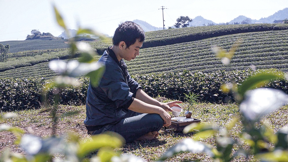 Pham Ngoc Anh Tung at Moc Chau tea hill wishes to make his brand of tea before the age of 40.