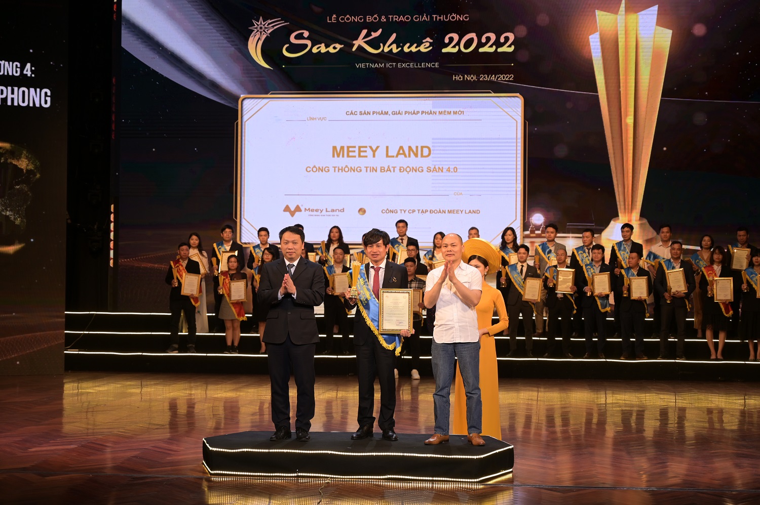 Meey Land nhận Giải thưởng Sao Khuê 2022 cho sản phẩm Cổng thông tin bất động sản 4.0.