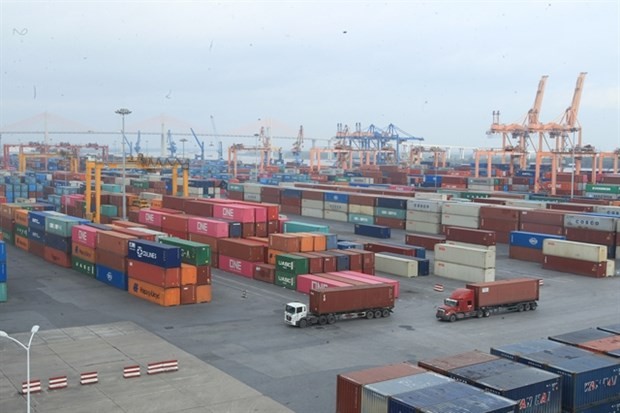 Unloaded goods at Hai Phong city's port. (Photo: VNA)