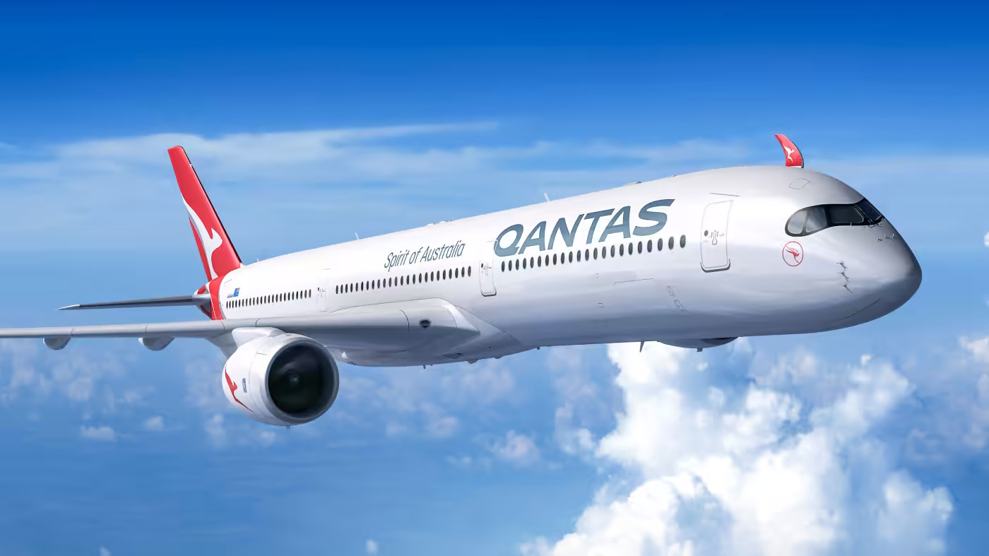 Qantas đang đặt cược vào nhu cầu về các chuyến bay thẳng đến London và New York trên máy bay Airbus A350-1000 tầm xa. (Ảnh: Qantas)