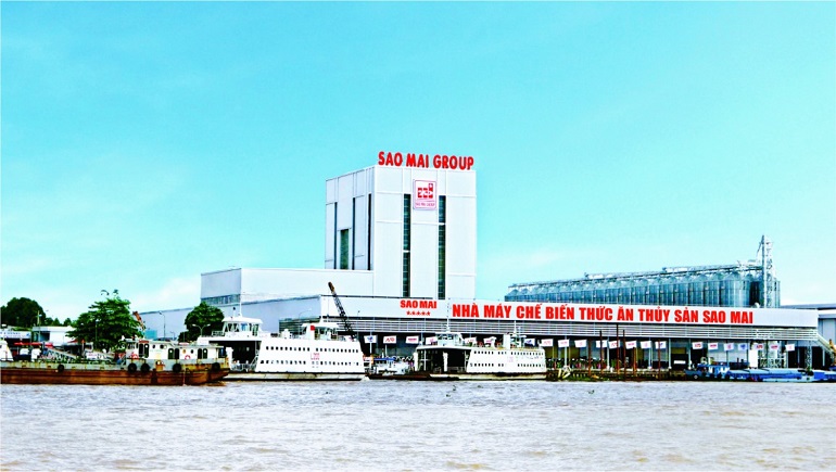 Nhà máy chế biến thức ăn thủy sản Sao Mai hiện đại nhất Châu Á