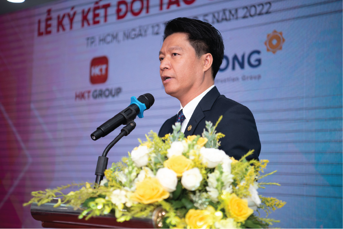 Tổng Giám đốc Phú Đông Group – ông Ngô Quang Phúc chia sẻ về sự hợp tác cùng phát triển giữa Phú Đông Group và HKT GROUP: “Mục tiêu chung là đưa ra thị trường những sản phẩm tốt nhất cũng là mang lại cho khách hàng những sản phẩm chất lượng nhất với giá trị thực”