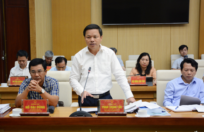 Phó Chủ tịch UBND tỉnh Phú Thọ- Phan Trọng Tấn góp ý vào một số mục tiêu đề ra trong Quy hoạch của tỉnh