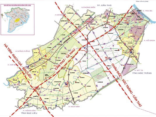 Bản đồ giao thông tỉnh Hậu Giang