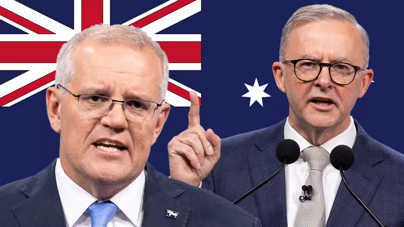 Thủ tướng tiếp theo của Úc sẽ là Scott Morrison đương nhiệm, cánh tả, hoặc lãnh đạo Lao động Anthony Albanese. (Nguồn ảnh AP và Reuters)