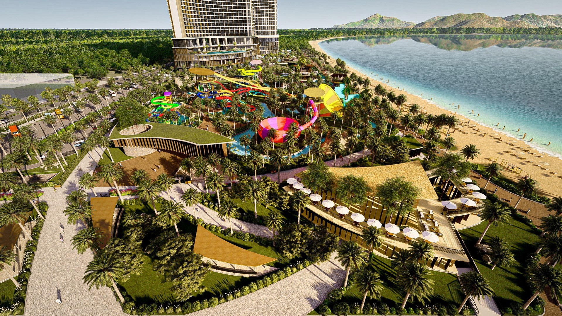 SunBay Park Hotel & Resort Phan Rang tọa lạc ngay trung tâm công viên biển Bình Sơn, TP. Phan Rang - Tháp Chàm (Ninh Thuận).