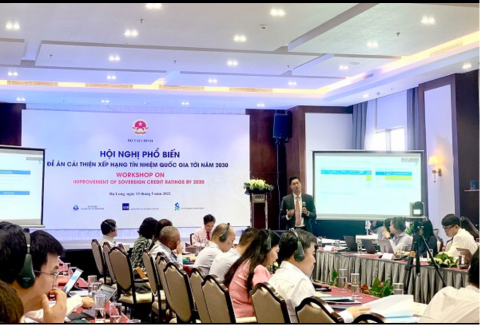 What steps could Vietnam take to strengthen governance and institutions to improve the country's credit rating?