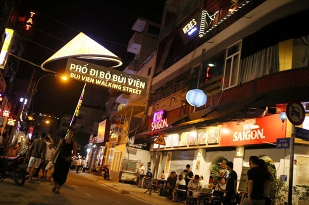 On Bui Vien pedestrian street in HCM City’s District 1. (Photo: VNA)