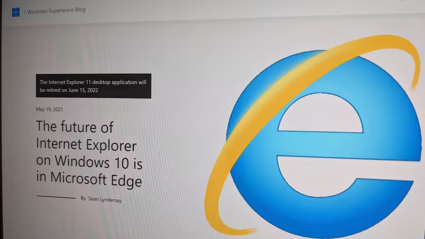 Trình duyệt Internet Explorer của Microsoft sẽ ngừng hoạt động sau 27 năm. (Ảnh của Kazuhisa Shibuya)
