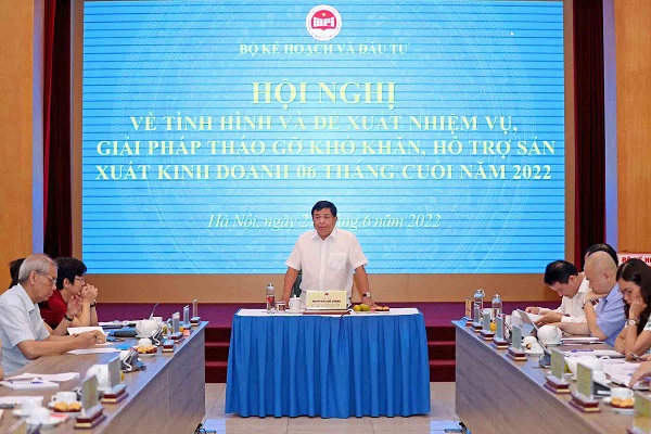 Bộ trưởng Nguyễn Chí Dũng chủ trì Hội nghị về tình hình và đề xuất nhiệm vụ, giải pháp tháo gỡ khó khăn, hỗ trợ sản xuất kinh doanh 6 tháng cuối năm 2022