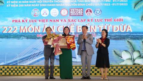Bến Tre: Xác lập kỷ lục Việt Nam và kỷ lục thế giới về 222 món ăn từ dừa