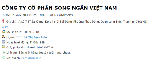 Cưỡng chế, phong tỏa tài khoản của Công ty CP Song Ngân Việt Nam