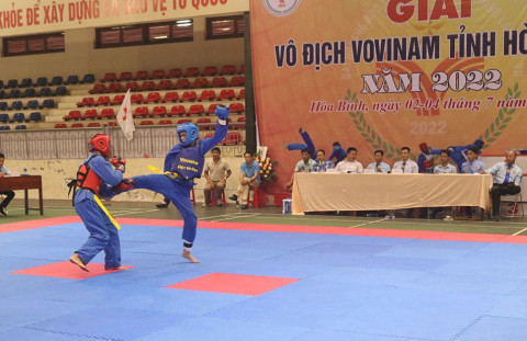 91 vận động viên tham dự Giải Vô địch Vovinam tỉnh Hòa Bình năm 2022