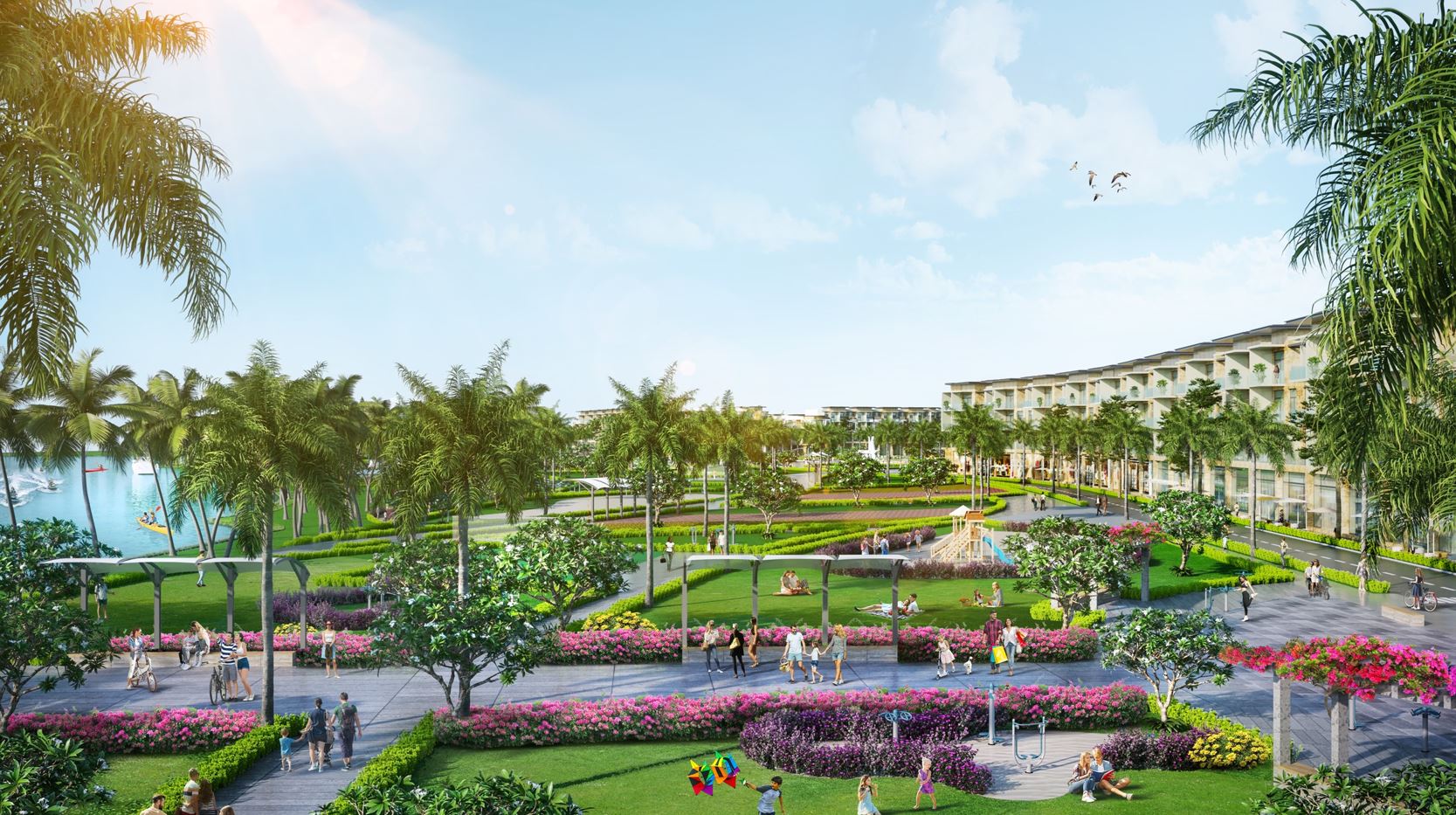 Dự án đô thị đảo sang trọng Sunneva Island sắp thành hình tại Đà Nẵng đáng sống và đáng đến. Ảnh phối cảnh minh họa