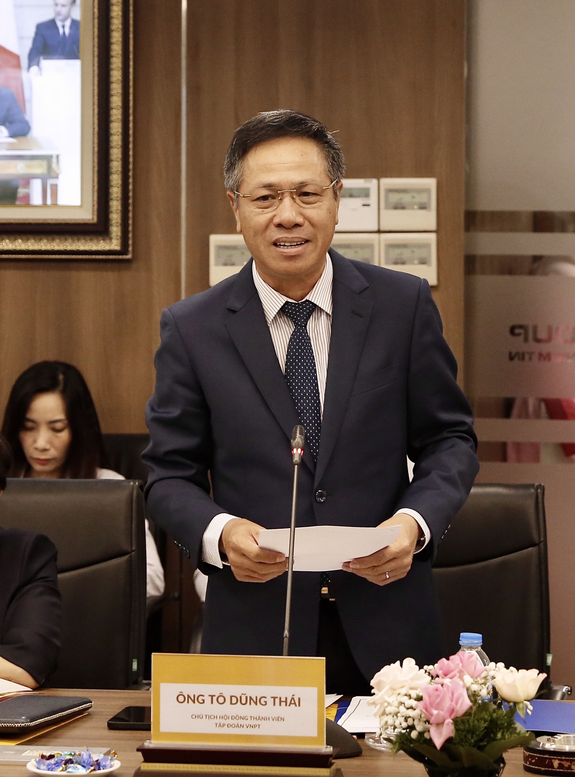 Ông Tô Dũng Thái, Chủ tịch HĐTV Tập đoàn VNPT phát biểu tại sự kiện.
