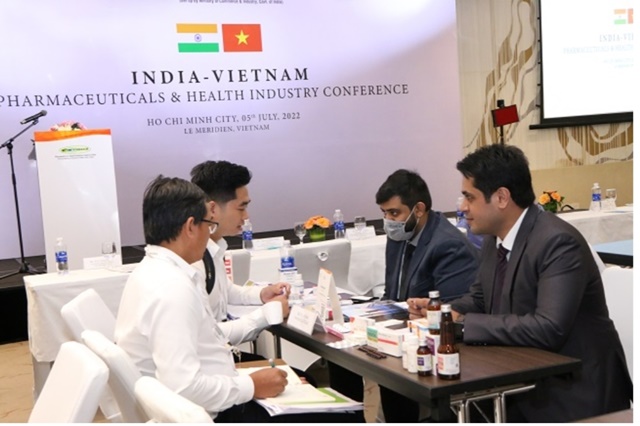 Doanh nghiệp Việt Nam và Ấn Độ giao thương trực tiếp tại Hội nghị.